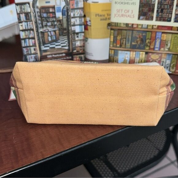 Cavallini & Co. San Francisco Library Print Vintage Cotton Leather Pouch - Picture 6 of 9